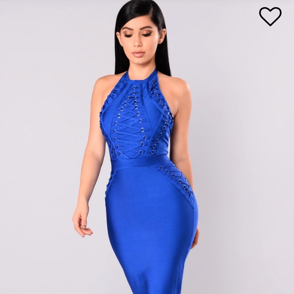 Beautiful New Royal Blue bandage dress